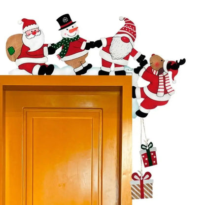 Wooden Christmas Door Corner Decor