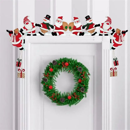 Wooden Christmas Door Corner Decor