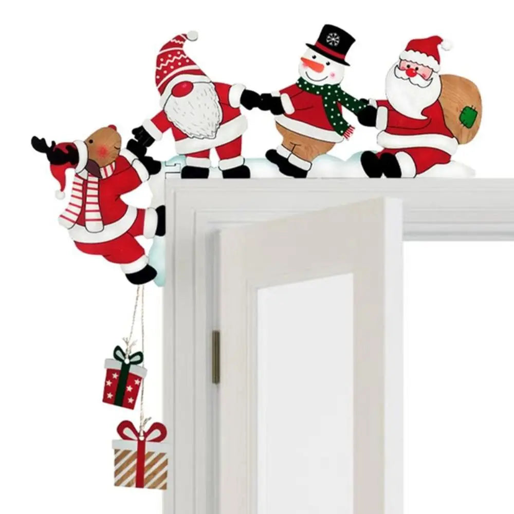 Wooden Christmas Door Corner Decor