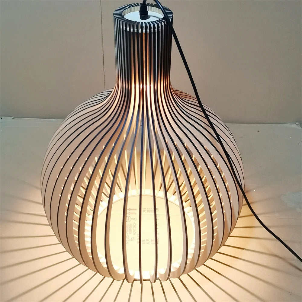 Wooden Country Style Pendant Lamp