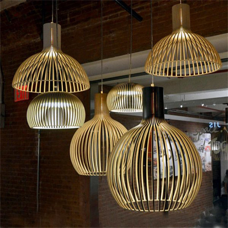 Wooden Country Style Pendant Lamp