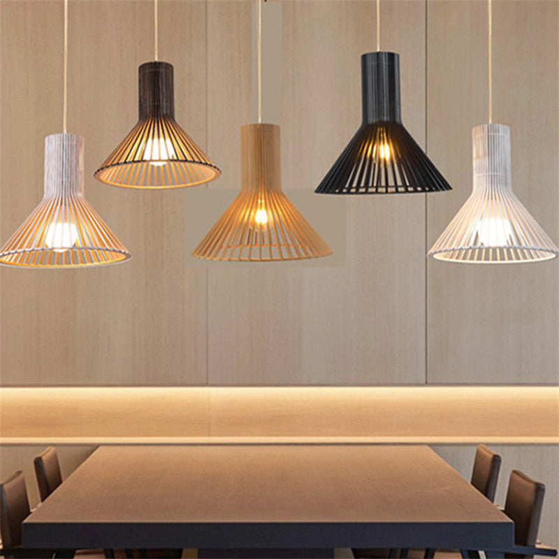 Wooden Country Style Pendant Lamp