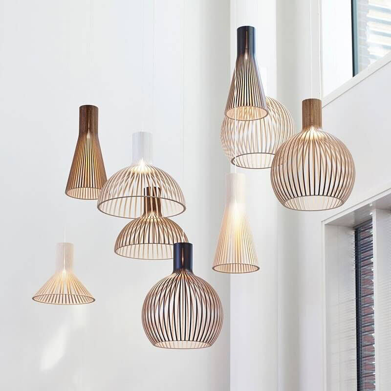 Wooden Country Style Pendant Lamp