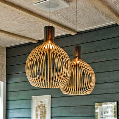 Wooden Country Style Pendant Lamp