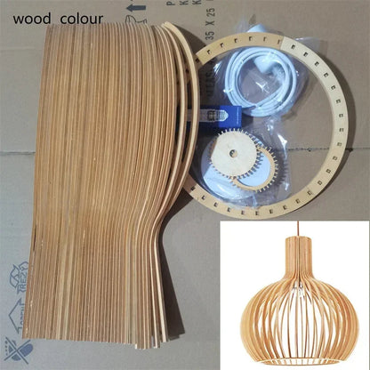 Wooden Country Style Pendant Lamp