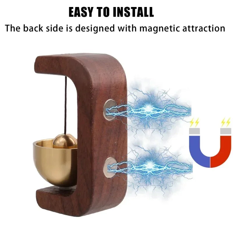 Wooden Magnetic Doorbell Wind Chime