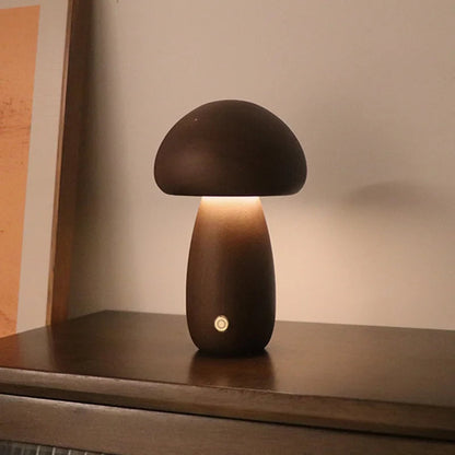 Wooden Mushroom Night Light for Kids