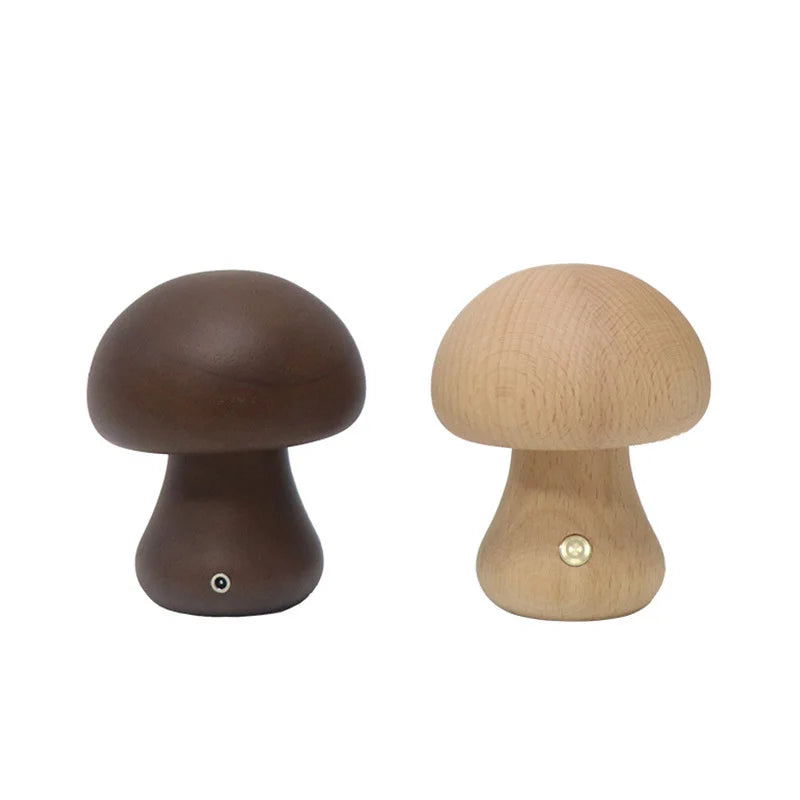 Wooden Mushroom Night Light for Kids