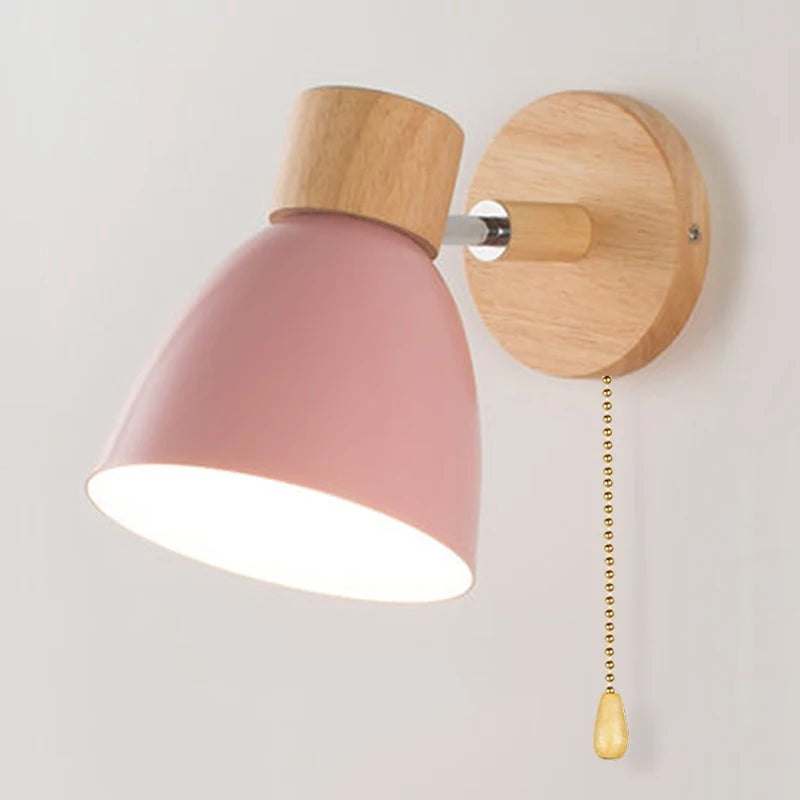 Wooden Nordic Wall Lamp - 6 Colours