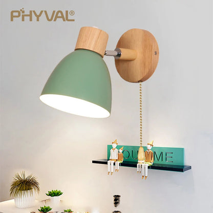 Wooden Nordic Wall Lamp - 6 Colours