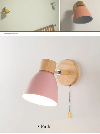 Wooden Nordic Wall Lamp - 6 Colours