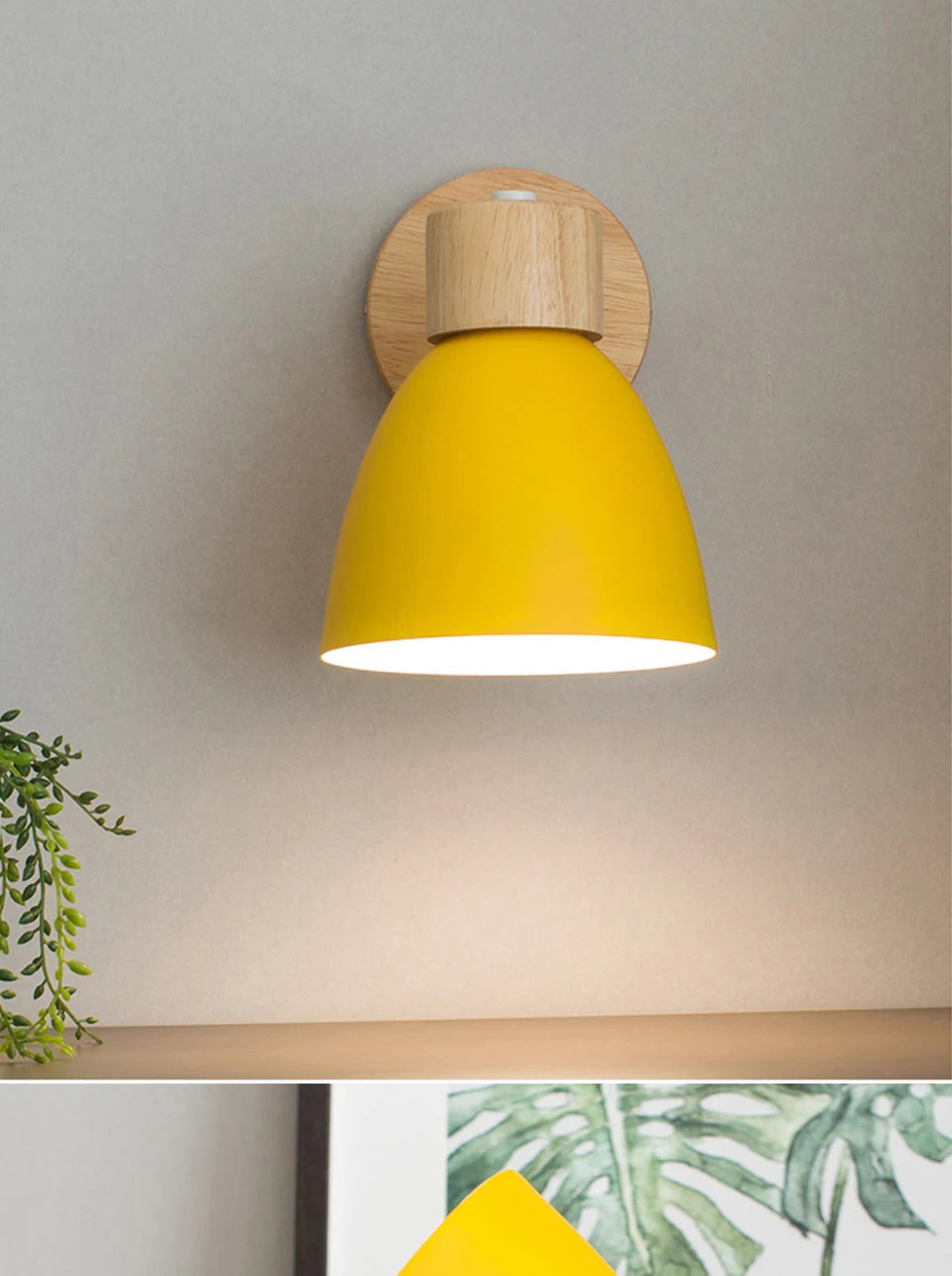 Wooden Nordic Wall Lamp - 6 Colours