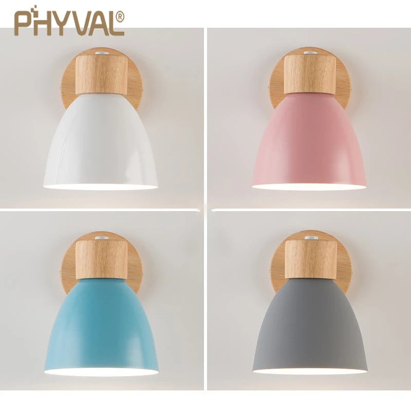 Wooden Nordic Wall Lamp - 6 Colours