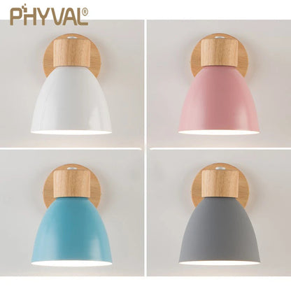 Wooden Nordic Wall Lamp - 6 Colours