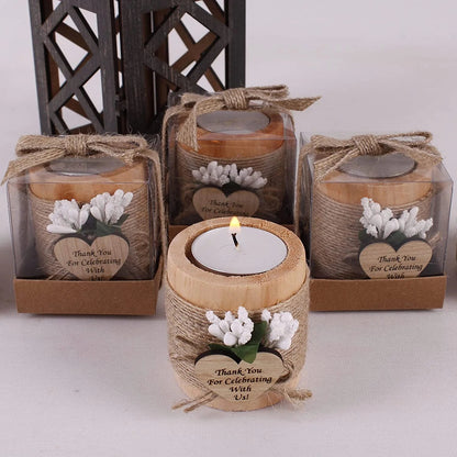 Wooden Tealight Candle Holders Set