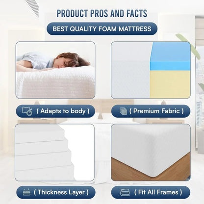 XMSJ 8 Inch Twin Gel Mattress