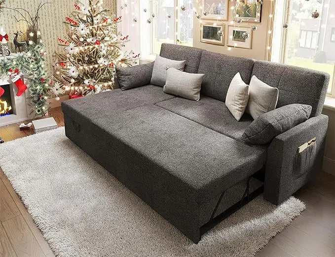 XMSJ Boucle Sleeper Sofa Bed