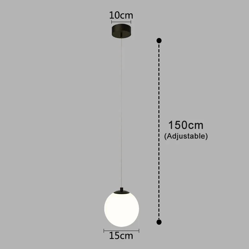 YUGUU Modern Glass LED Pendant Lamp