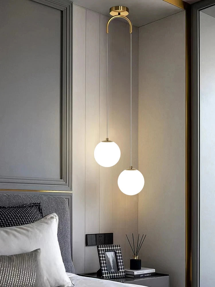 YUGUU Modern Glass LED Pendant Lamp