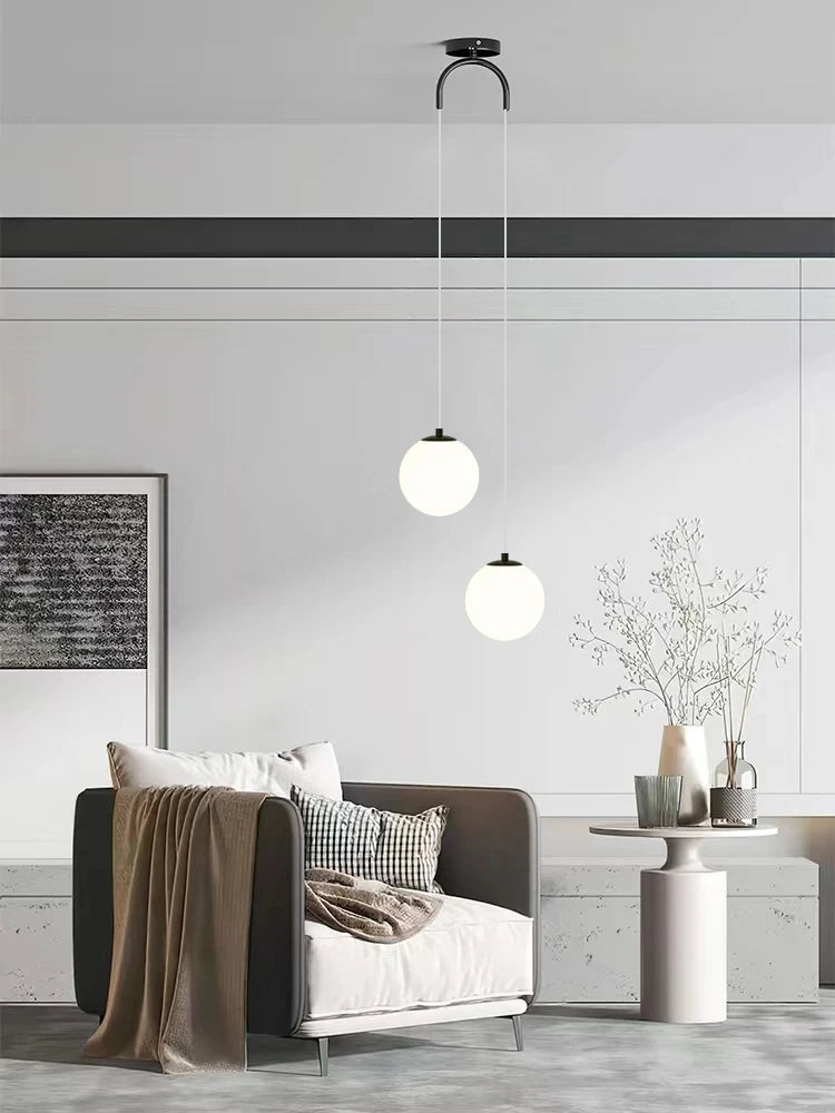 YUGUU Modern Glass LED Pendant Lamp