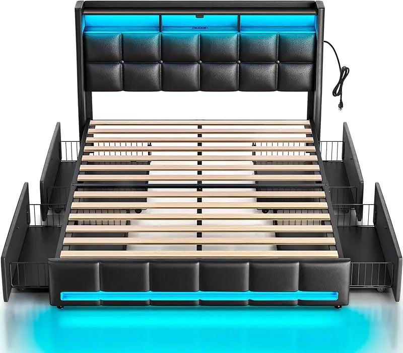 YUJINGXI Twin Upholstered Bed Frame