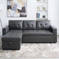 YUJINGXI Velvet Sleeper Sectional Sofa