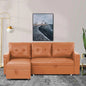 YUJINGXI Velvet Sleeper Sectional Sofa