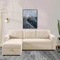 YUJINGXI Velvet Sleeper Sectional Sofa