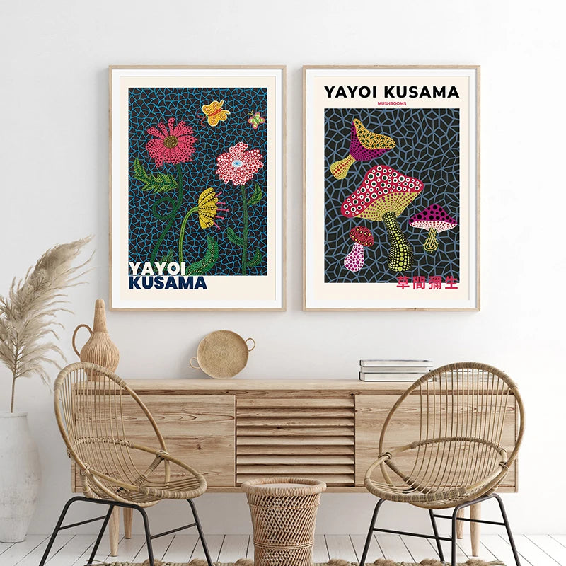 Yayoi Kusama Abstract Canvas Art