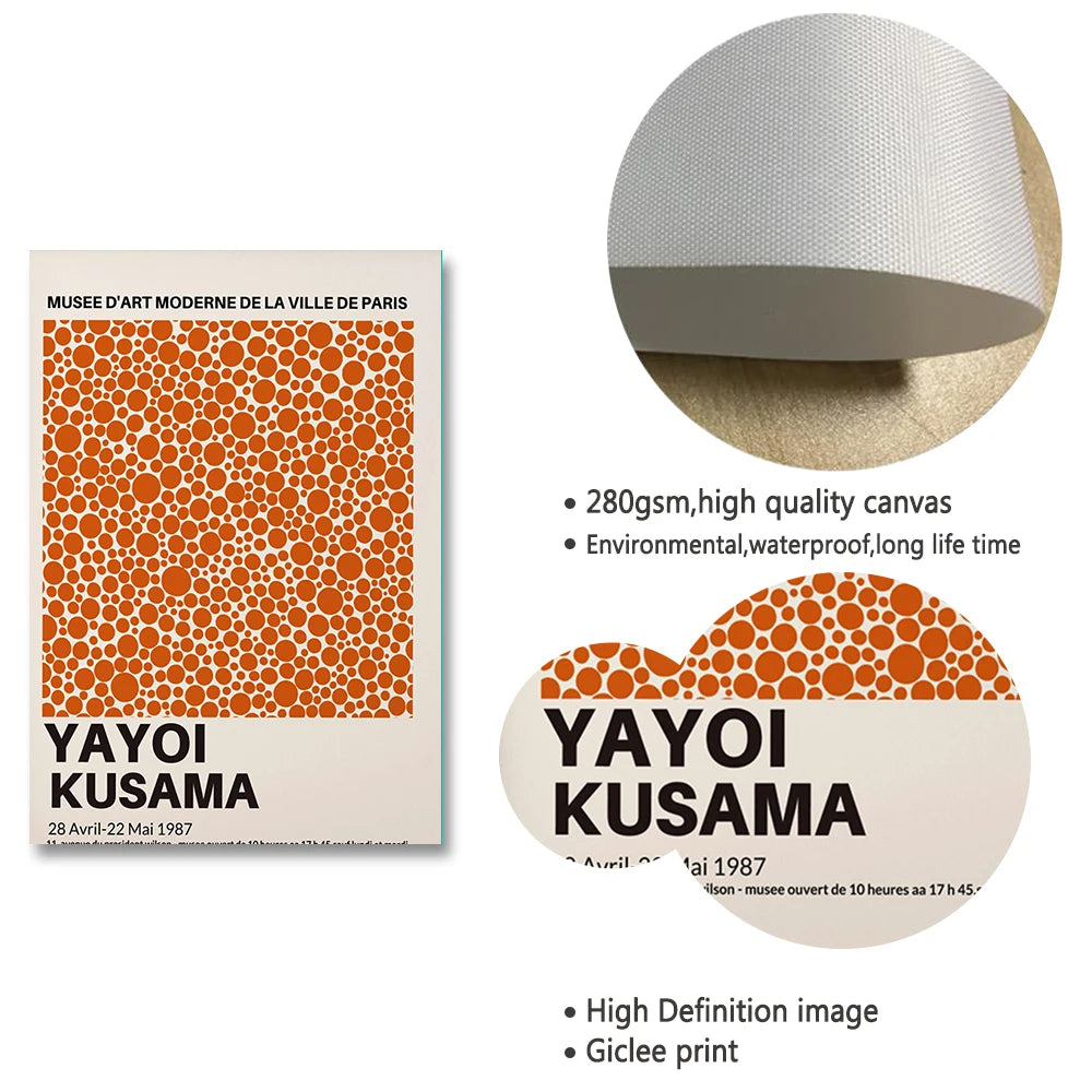 Yayoi Kusama Colourful Canvas Art