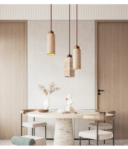 Yellow Marble Wabi-Sabi Pendant Light