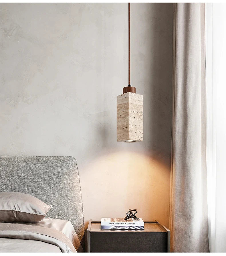 Yellow Marble Wabi-Sabi Pendant Light