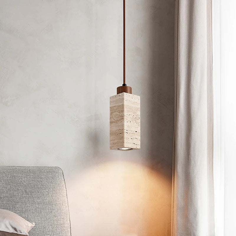 Yellow Marble Wabi-Sabi Pendant Light