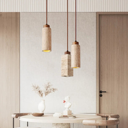 Yellow Marble Wabi-Sabi Pendant Light