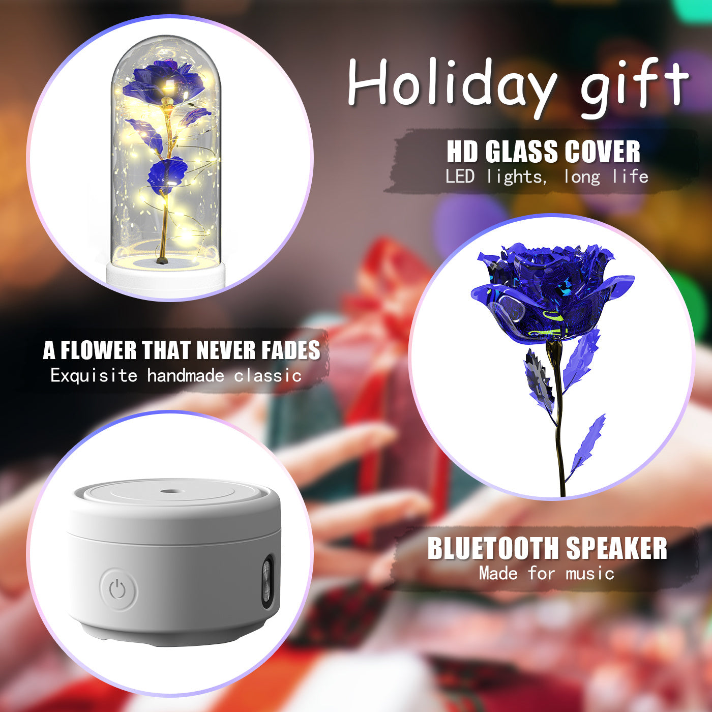 Rose Glass LED Nightlight