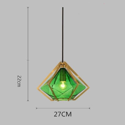 Postmodern Stained Glass Dining Room Chandelier