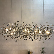 Stainless Steel Leaf Chandelier
