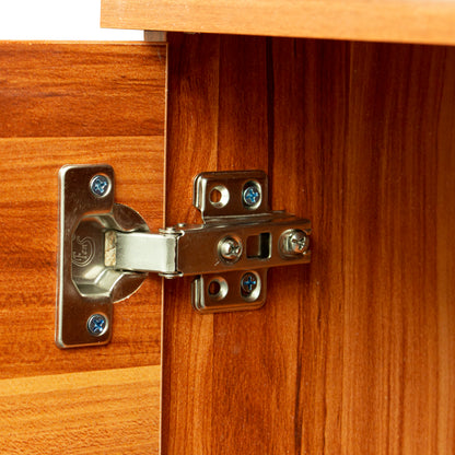 Walnut TV Stand For 70 Inch TV Stands, Media Console Entertainment Center Television Table, 2 Storage Cabinet With Open Shelves For Living Room Bedroom