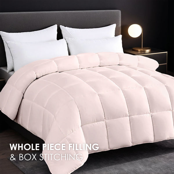 Oversized Plump Thick Duvet - Pink Enhanced Warmth With Skin-friendly Comfort. Perfect For Cozy Bedrooms & Luxury Hotels. Machine Washable. Ideal Christmas Gift.