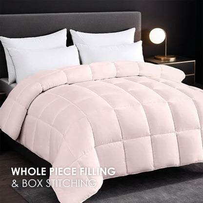 Oversized Plump Thick Duvet - Pink Enhanced Warmth With Skin-friendly Comfort. Perfect For Cozy Bedrooms & Luxury Hotels. Machine Washable. Ideal Christmas Gift.
