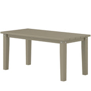 Mesa de Café Rectangular para Exteriores, Mesa de Patio Exterior Resistente a Todas las Inclemencias del Tiempo en HDPE con Superficie de Mesa con Listones para Jardín, Balcón, Marrón