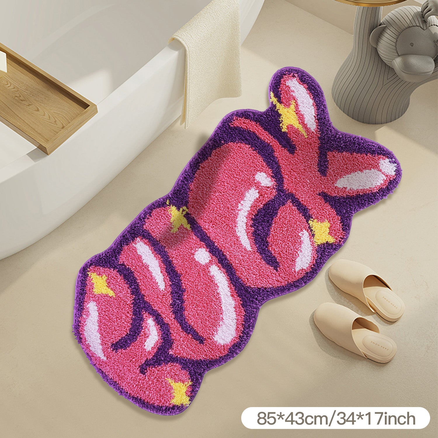 Leaf Shaped Bath Rug
