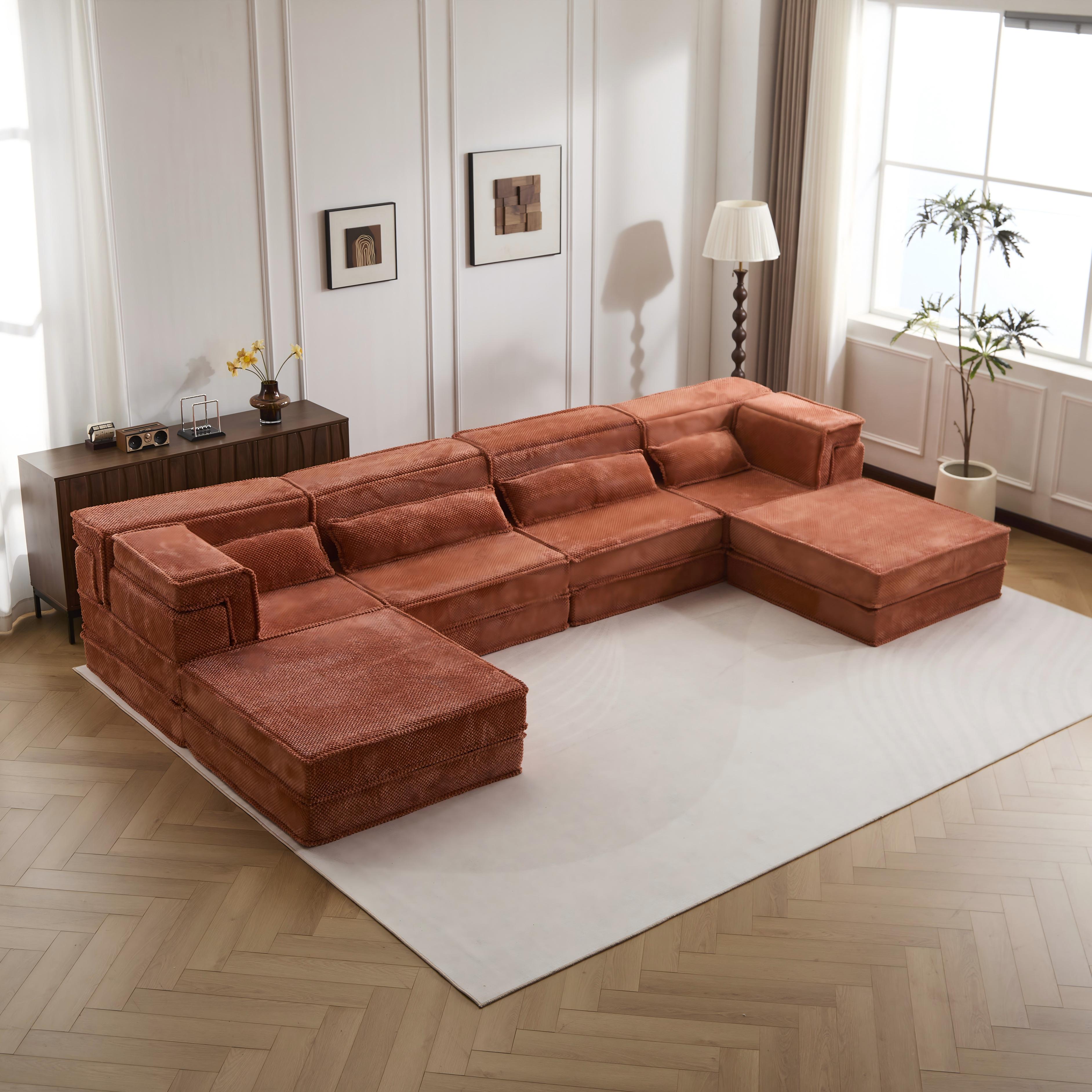 Orange Sectional Sofa