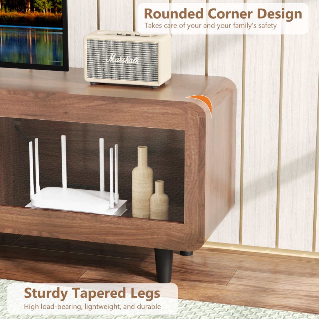 Walnut Modern TV Stand