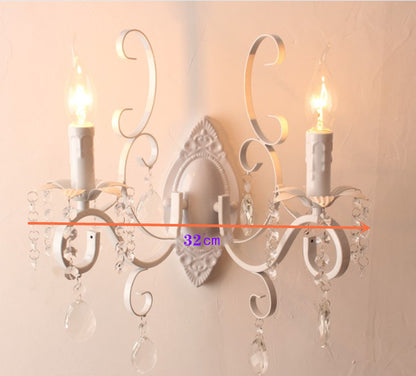 Bedroom Bedside Aisle Crystal Wall Lamp