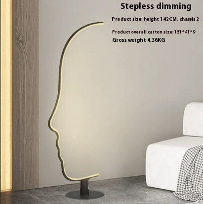 Nordic Art Face Floor Lamp Designer Bedroom Study