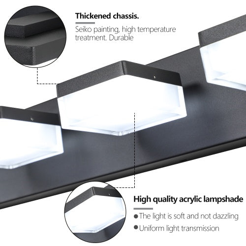 Black LED Vanity Fixture