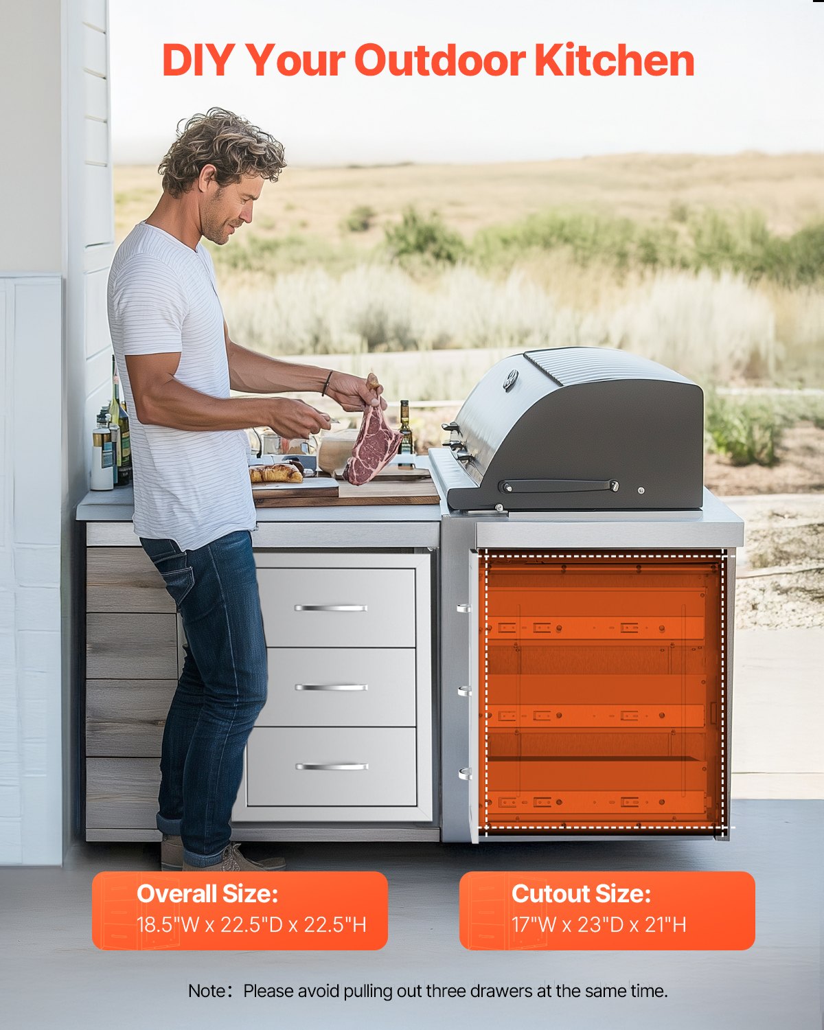 Stainless Steel Kitchen Drawers