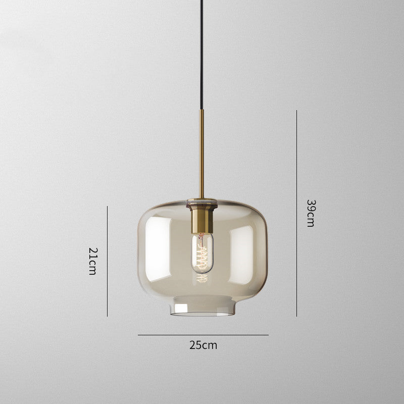 Nordic Glass Iron Chandelier