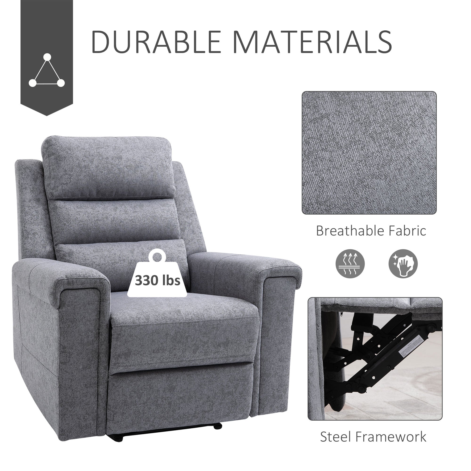 Linen Modern Recliner Chair